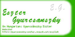 eszter gyurcsanszky business card
